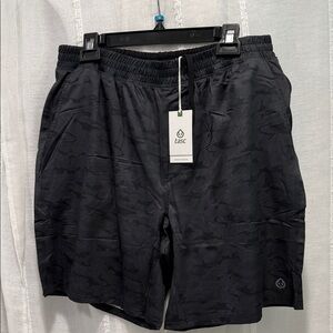 Tasc Men's Black Camo Athletic Shorts - Lightweight Performance